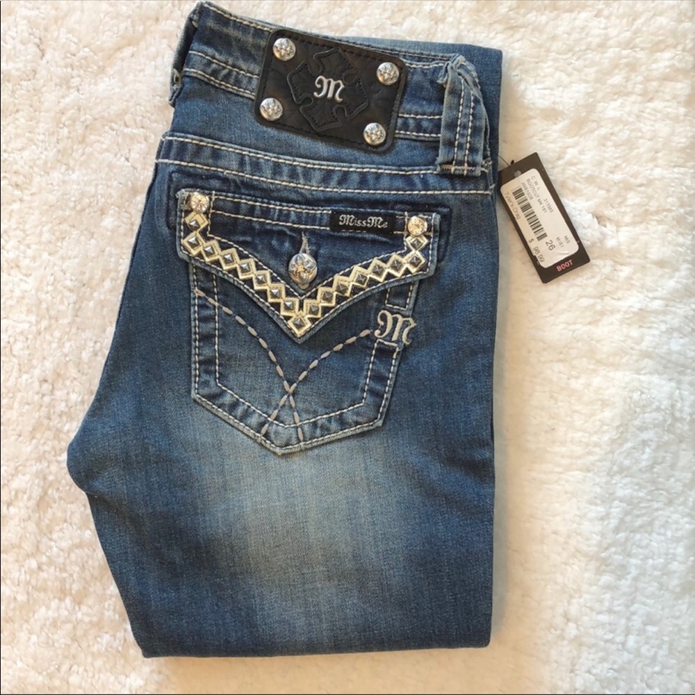 ‼️SALE‼️ Miss Me Rhinestone Studded 26/34 NWT